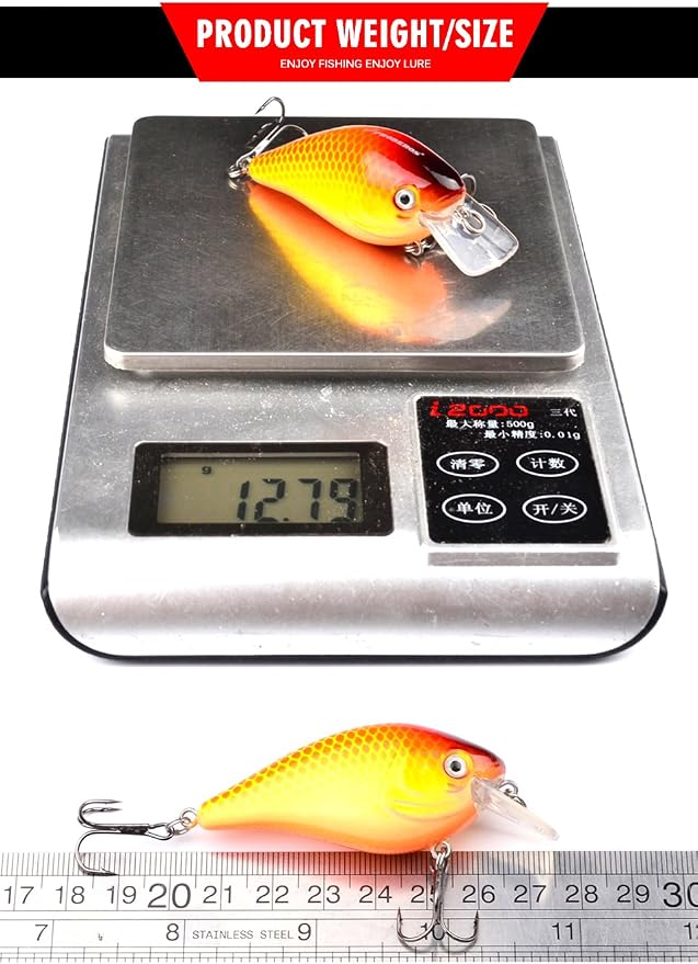 PROBEROS Crankbaits Set Fishing Lure Hard Baits Swimbaits Boat Ocean Topwater Lures Kit Fishing Tackle Hard Baits Set for Trout Bass Perch Fishing Topwater Lures Set
