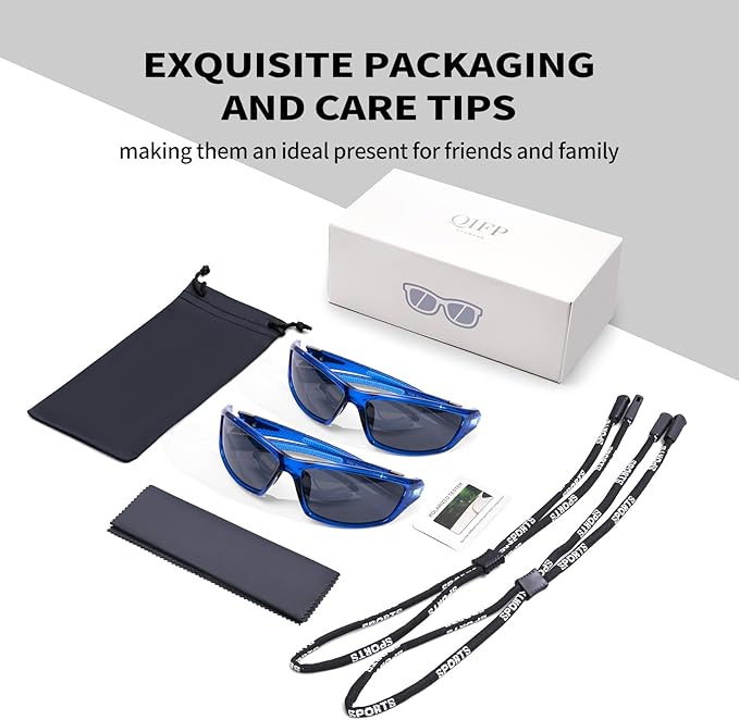Polarized Sports Sunglasses For Men Women Unbreakable Frame Cycling Driving Fishing UV400 Protection