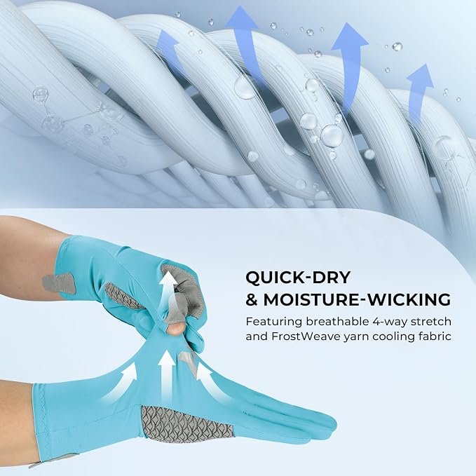 KastKing Sol Armis Pro UPF50+ Fishing Gloves-Quick-Dry, Full Finger & 3/4 Fingerless Sun Protection Gloves Men Women for Outdoor