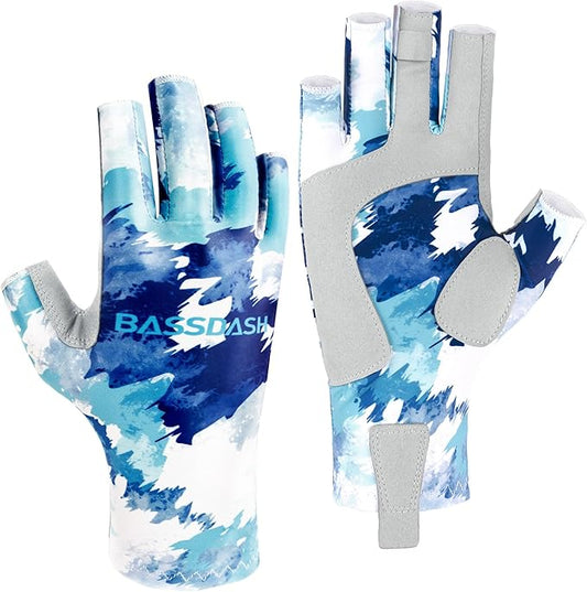 Bassdash ALTIMATE UPF 50+ Women’s Fishing Gloves UV Sun Protection Fingerless Gloves for Kayaking Paddling Hiking Cycling Driving Shooting Training