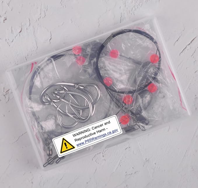 Saltwater Grouper Rigs Carolina & Bottom Surf Fishing Rigs with Egg Sinkers, Circle Hooks for Catfish Redfish Grouper Halibut Striper