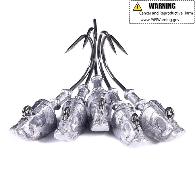 10Pcs Jig Heads Saltwater for Fishing Swimbait Saltwater Jig Heads Lures for Bass