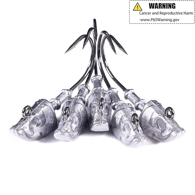 10Pcs Jig Heads Saltwater for Fishing Swimbait Saltwater Jig Heads Lures for Bass
