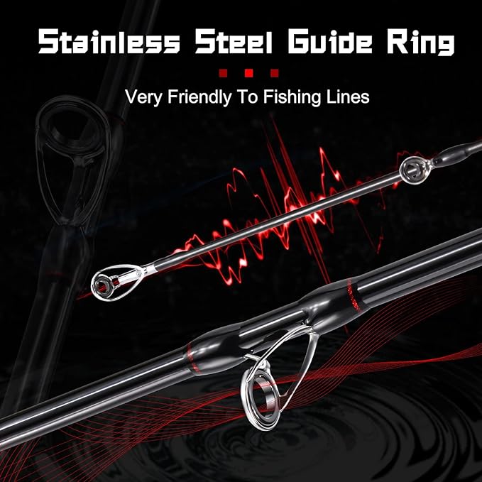 Sougayilang Baitcasting Rod and Reel Combo, 2-Piece Medium Rod with 8.0:1 High-Speed Baitcaster Reel, Magnetic Brake System, Travel-Friendly Bass Fishing Kit for Beginners to Pro