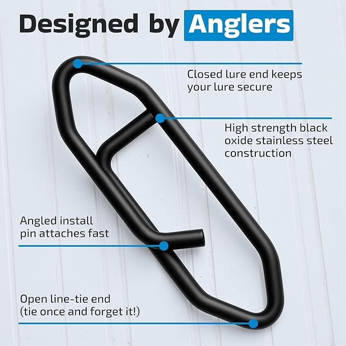 Harmony Fishing Stealth Clips (25 Pack) [Black Stainless] (Ultra-Strong, Fast-Swapping Universal Power Snaps for Fishing Lures)