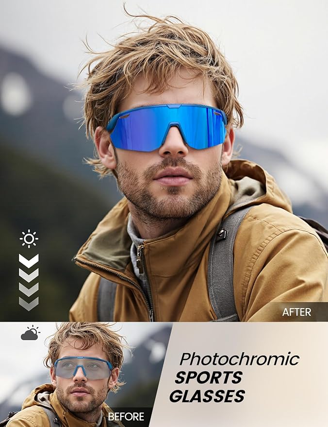Lamicall 24g Polarized Sports Sunglasses for Men Women - UV400 Protection Sun Glasses for Baseball Running Cycling Fishing