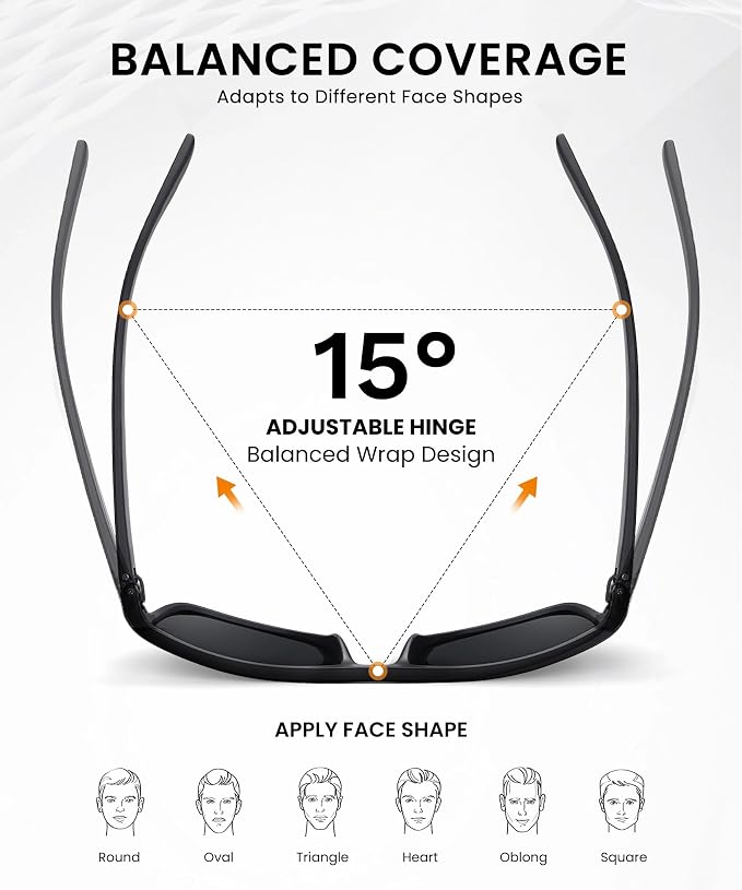 Sunglasses-Men Polarized Mens Sunglasses: Classic Women Sun Glasses UV Protection for Fishing Driving Golf