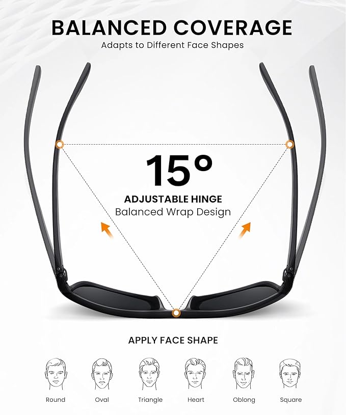Sunglasses-Men Polarized Mens Sunglasses: Classic Women Sun Glasses UV Protection for Fishing