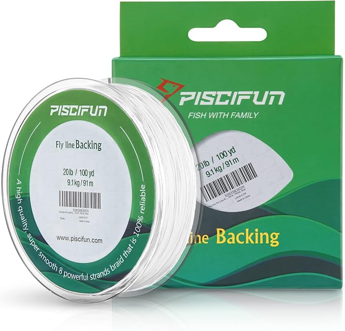 Piscifun Fly Line Backing, Braided Fly Backing Line
