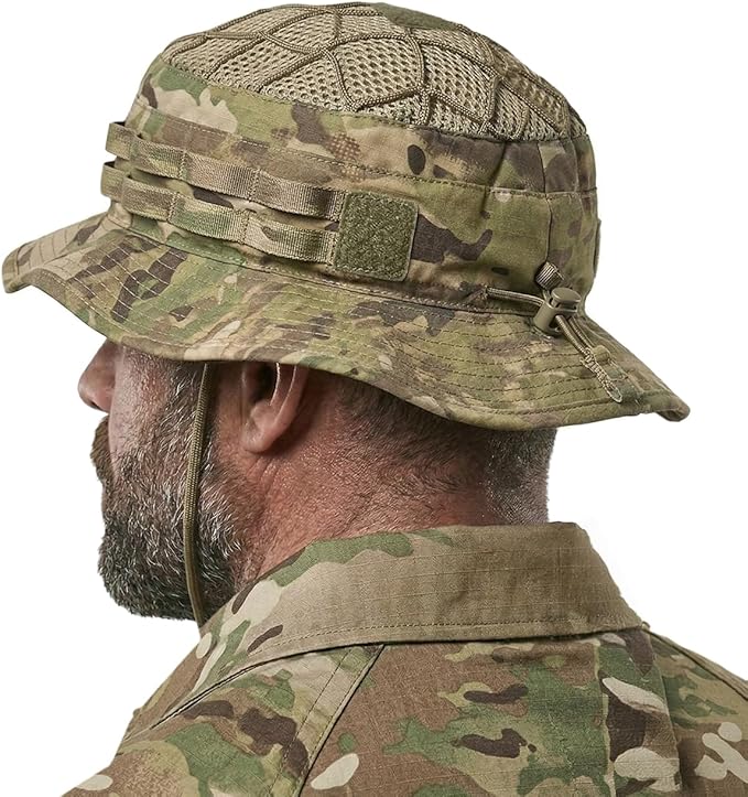 CQR Men's Tactical Boonie Hat, Breathable Packable Sun Hat for Hunting, Hiking, Fishing, Shooting, and Outdoor Activities