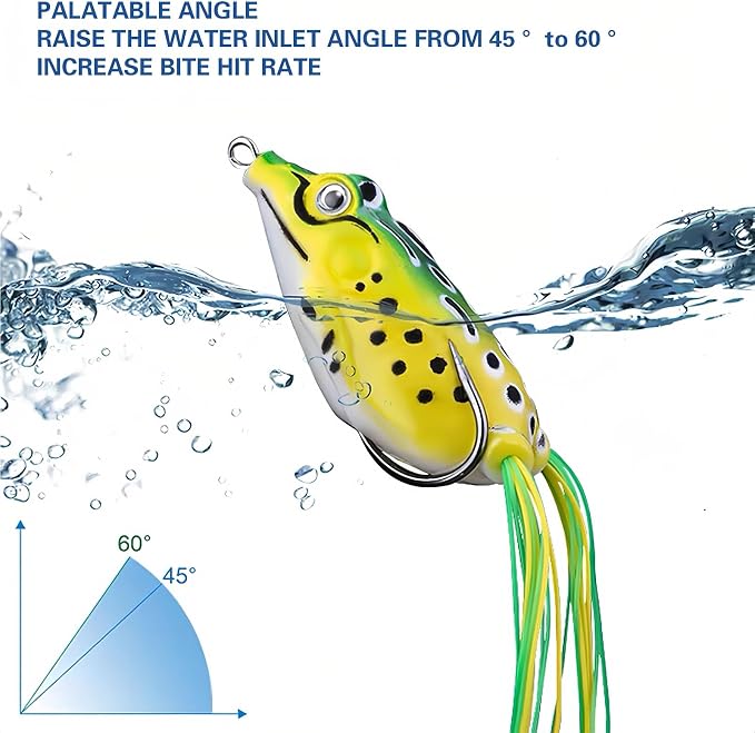 5PCS Frog Lures for TopWater Bass Fishing Lures,Freshwater and Saltwater Fishing Gear Kit for 2026 Surprise Gift