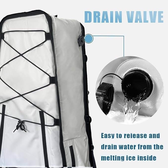 Buffalo Gear Kayak Fishing Cooler,36in Portable Kayak Cooler for Caught Fish,Leak Proof Kayak Fishing Kill Bags with Shoulder Strap