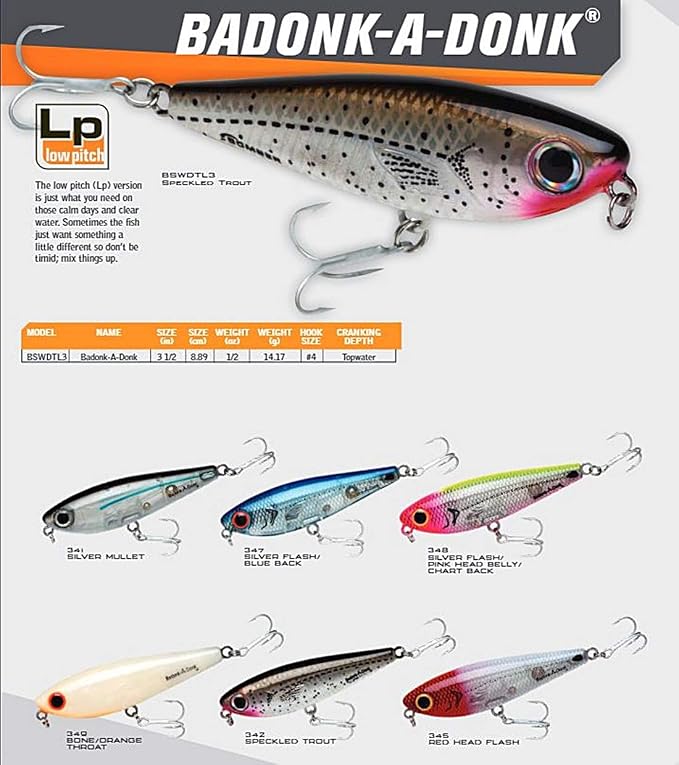 Bomber Lures Badonk-A-Donk Topwater Fishing Lure - Saltwater Grade