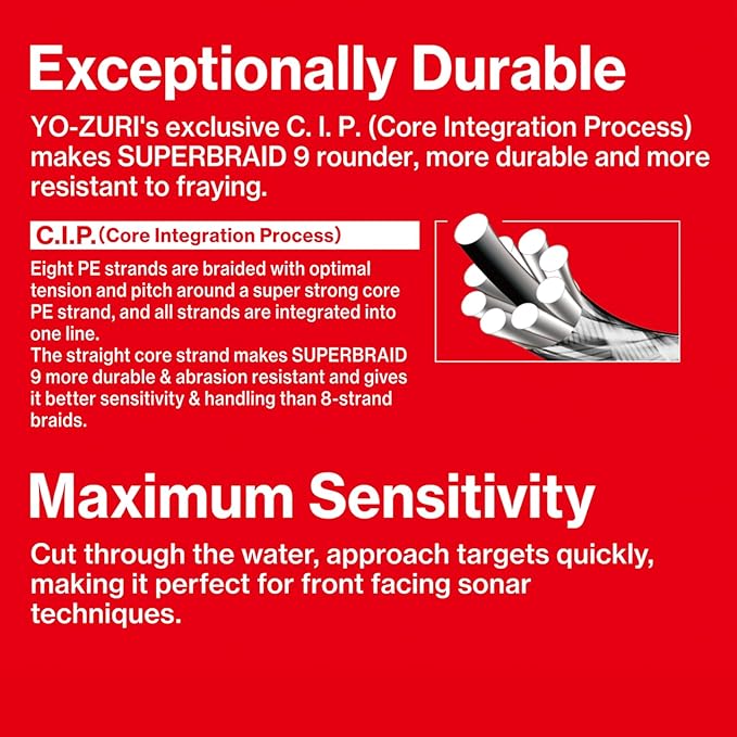 YO-Zuri SUPERBRAID 9 - Floating Braided Fishing LINE