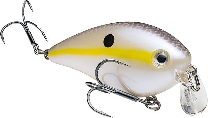 Strike King KVD 2.25 Shallow Fishing Lure, Shallow Running Squarebill Crankbait, Chartreuse Shad, 3/8-Ounce