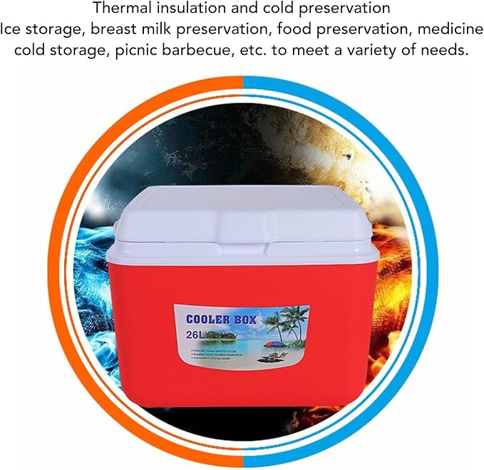 Large 5L Insulated Cooler Box Portable Ice Box for Travel Camping Picnic Fish, Insulated Cooler Box Hard Case Keeps Food Freshness and Drink Cool
