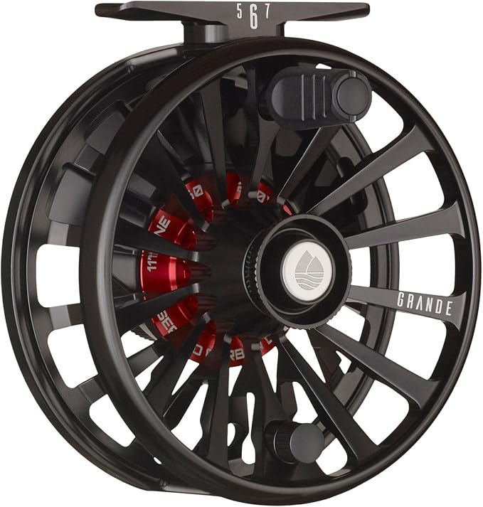 Redington Grande Fly Fishing Reel, Heavyweight Big Game Fly Reels, Freshwater and Saltwater, Super-Torque Drag System, Black, 14+