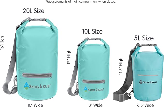 Skog Å Kust DrySak Roll Top Waterproof Bag, 5, 10 & 20 Liter