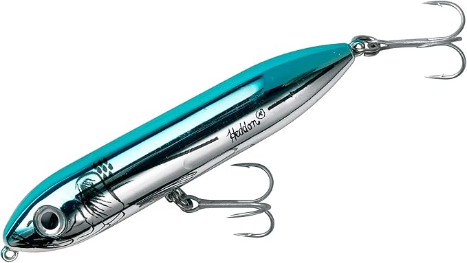Heddon Super Spook Topwater Fishing Lure for Saltwater and Freshwater, Blue Chrome, Super Spook Jr (1/2 oz)