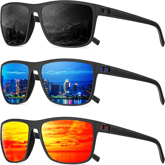 Polarized Sunglasses Men, Mens Sunglasses Polarized UV protection Lightweight Sun Glasses for Driving Fishing Golf
