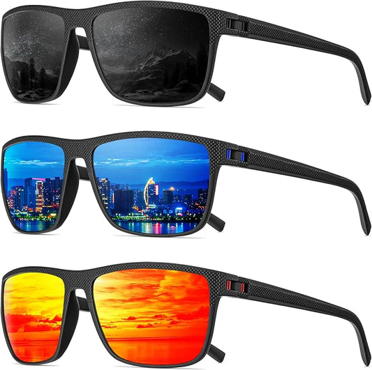 Polarized Sunglasses Men, Mens Sunglasses Polarized UV protection Lightweight Sun Glasses for Driving Fishing Golf