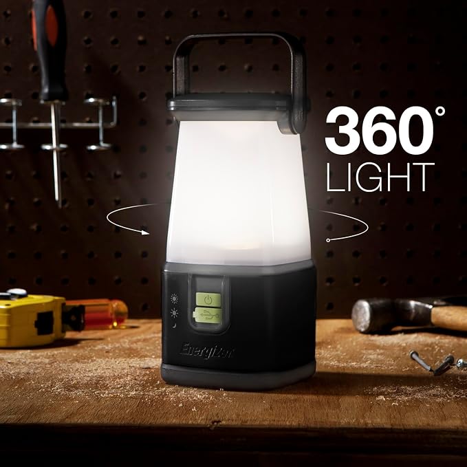 ENERGIZER WeatheReady LED Camping Lantern PRO-360, IPX4 Water Resistant Tent Light, Ultra Bright Battery Powered Lanterns for Camping, Outdoors, Emergency Power Outage (Pack of 4)