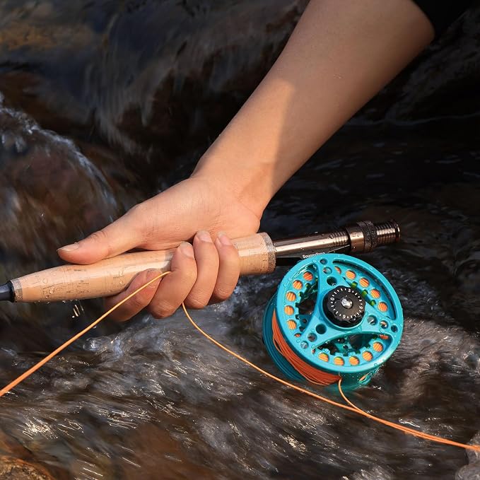 Sougayilang 5/6 Weight 9ft Fly Rod, 4-Piece Graphite Rod, Die Cast Aluminum Reel, Carrying Case, Fly Box & Fishing Flies Combo Starter Kit