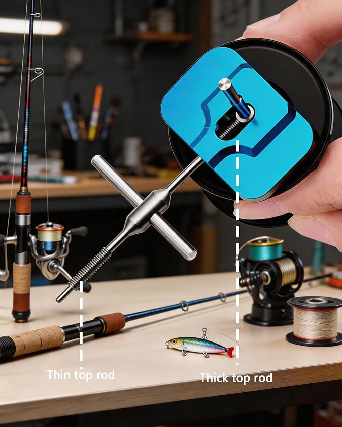 Fishing Reel Maintenance Tool Set 4-Piece Bearing Removal & Installation Kit for Baitcasting & Spinning Reels, Metal Disassembly Kit for Anglers & Reel Servicing