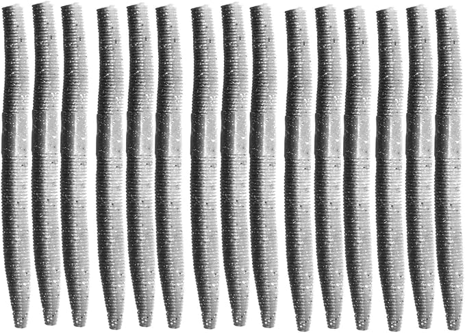 Senko Worms for Bass Fishing - 4" / 5" Soft Plastic Baits with Scented & Flavored Salt Impregnation - 15pcs Freshwater Saltwater Fishing Lures Kit