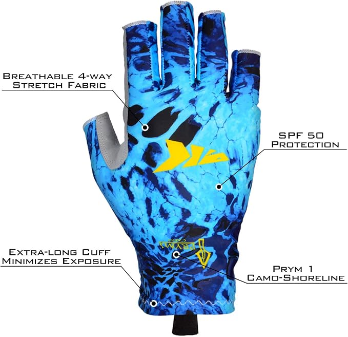 KastKing Sol Armis Sun Gloves UPF50+ Fishing Gloves UV Protection, Sun Protection for Outdoor, Kayaking, Rowing