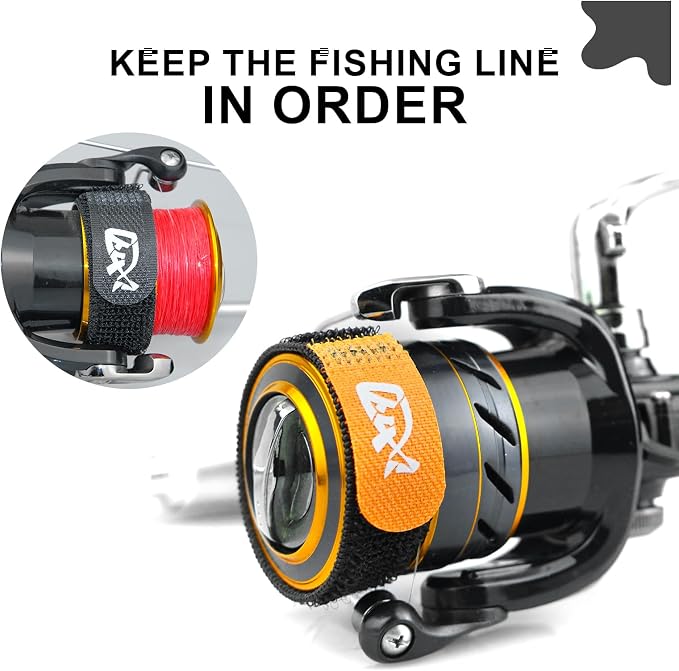 Fishing Reel Spool Cover Protector Band, Elastic Hook and Loop