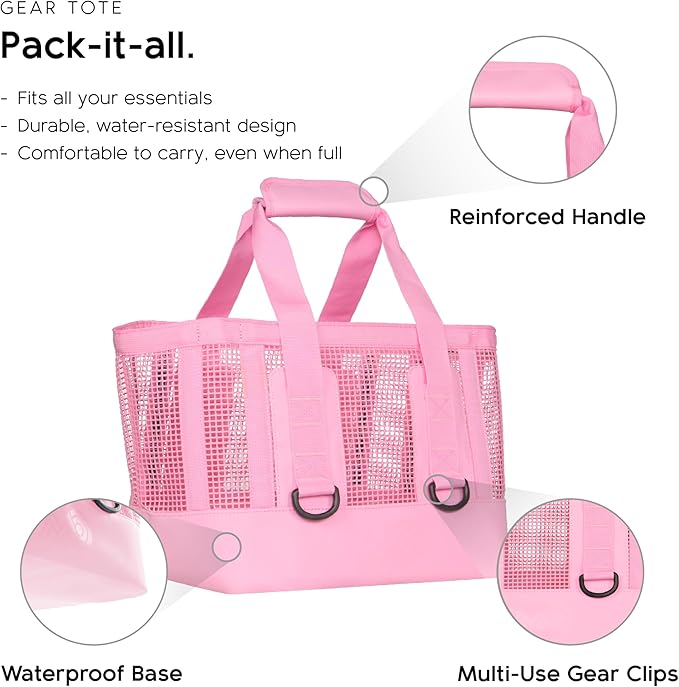 MISSION Boat Gear CASSI Heavy-Duty Outdoor Tote and Waterproof Marine-Grade Mesh Boat Bags