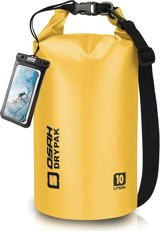Waterproof Dry Bag, 5L/10L/20L/30L/40L Roll Top Lightweight Storage Backpack with Phone Case for Women & Men, Floating Waterproof Sack for Travel, Swimming, Kayaking, Paddle Board, Camping & Beach