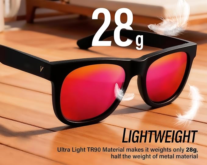 Polarized Sunglasses for Men & Women, Lightweight Driving Sunglasses for Fishing, Golf, Sports, UV400 Protection