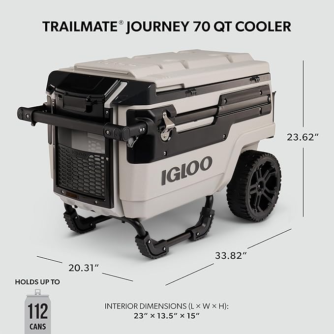 Igloo Trailmate Journey 70Qt Wheeled Cooler | Insulated Hard Shell Ice Chest