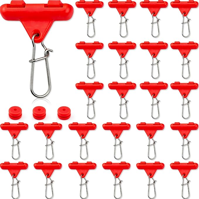 Sinker Slides for Fishing with Weight Bumpers, No Twist Sinker Slide, Clip-On Sinker Slider for Easy Weight Change, Protect Line & Knot Swivels Snaps, Ideal for Catfish Carolina Rig