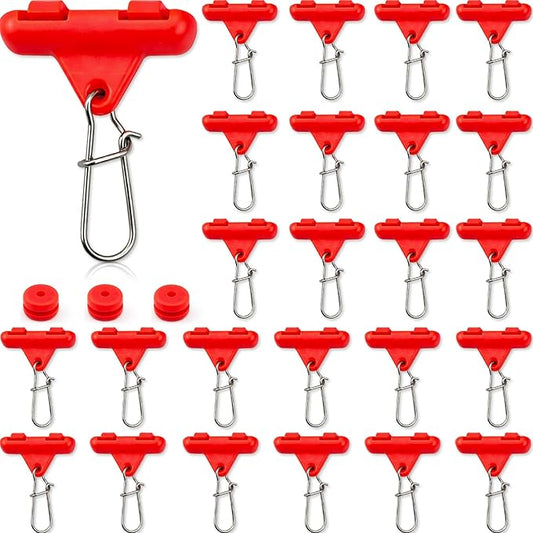 Sinker Slides for Fishing with Weight Bumpers, No Twist Sinker Slide, Clip-On Sinker Slider for Easy Weight Change, Protect Line & Knot Swivels Snaps, Ideal for Catfish Carolina Rig