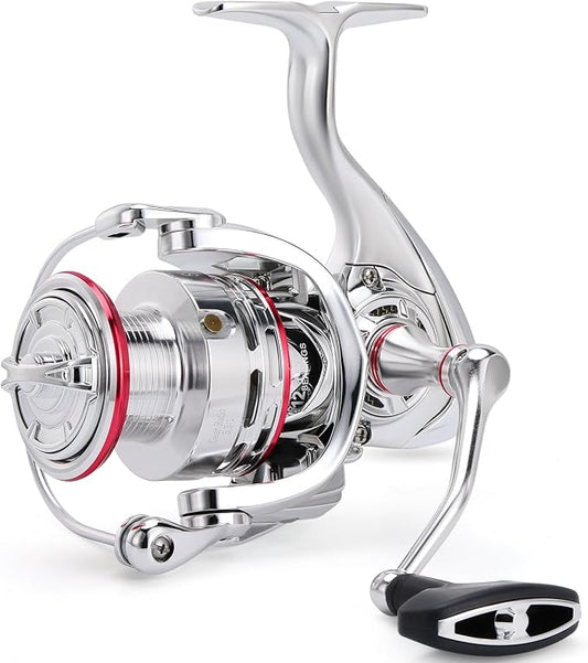 Sougayilang Saltwater Spinning Reel,CNC Aluminum Spool,Max Drag 33LB,Oversize Grip,5.5:1 Gear Ratio, 11+1 Stainless-Steel BB, Freshwater Fishing Reel.