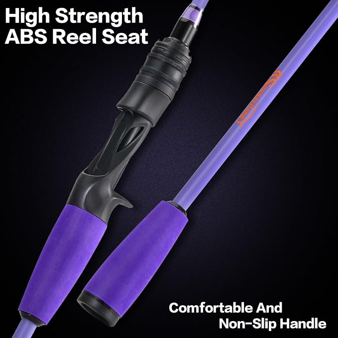 Sougayilang VoidFlare Performance Spinning & Casting Fishing Rod, Lightweight IM6 Graphite with Hook Keeper, EVA Grip