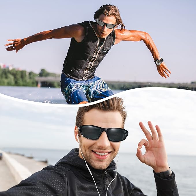 TOODOO 4 Pairs Men Polarized Sunglasses with UV Protection Driving Glasses Sports for Sport Outdoor Activities