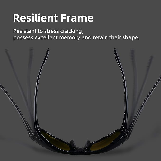 RUNCL Polarized Sports Sunglasses Billy, Fishing Sunglasses UV400 - Ultralight Floating TAC Lens, Anti-seawater Coating