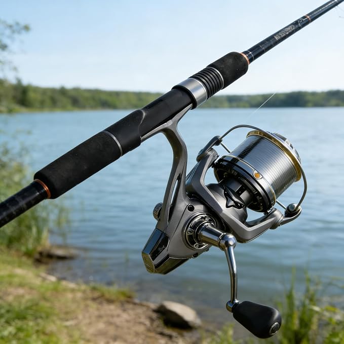 Heavy Duty Spinning Reel Metal Body with CNC Machined Spool 55LB Max Drag 8/10+1 BB Ultra Smooth 4.1/4.6/4.8:1 High Speed Gear Ratio Saltwater Freshwater Fishing Reel for 8000 to 16000 Series