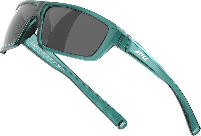 ATTCL Polarized Sunglasses Men for Fishing: UV Protection Lightweight TR90 Sports Wrap Sun Glasses Driving Golf Running