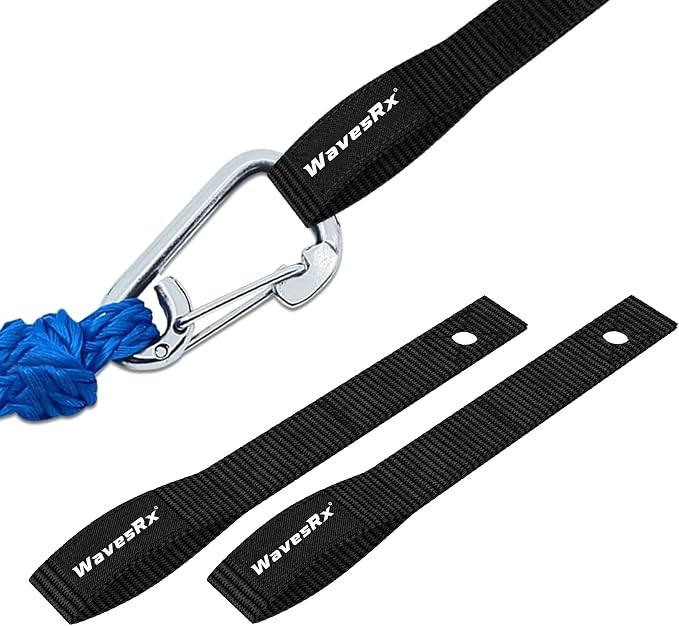 WavesRx Soft Loops Jet Ski Cleats | Secure Loop Straps for Attaching Docking Bumpers, Fenders, Anchoring Line, Bungee & Dock Rope to your Jetski | Must-Have PWC Accessory for Your Waverunner or Seadoo