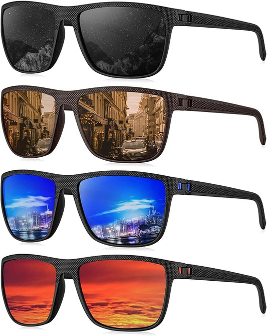KALIYADI Mens Sun-Glasses Polarized Sunglasses-Men: Classic Sunglasses with Ultraviolet Protection for Driving Fishing Golf