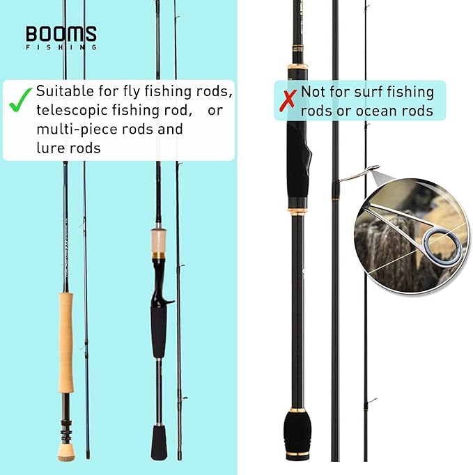 Booms Fishing PB4 5.4ft~6ft Fishing Rod and Reel Case, Folded Nylon Fishing Pole Case, 0.6ft Extended Design Fishing Spinning Rod Bag, Store up to 2~3 Poles with Reels (Not Store Surf Rod Combo)