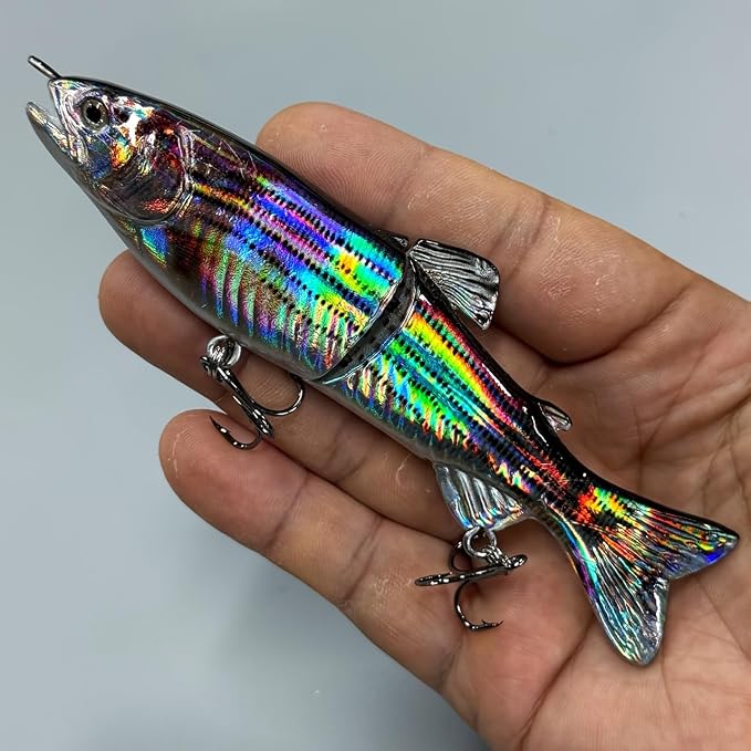 3pcs Glide Bait, Bass Fishing Lures, Slow Sinking Swimbait, Jointed Bass Pike Lures, Hard Shad Fishing Baits, Saltwater Fishing Lures, Trout Lures, Freshwater Fishing Gear