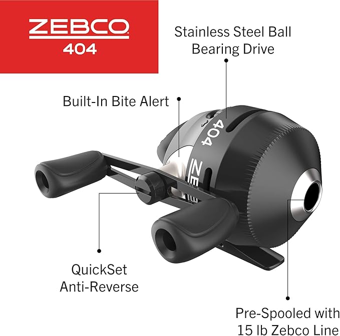 Zebco 404 Spincast Fishing Reel,