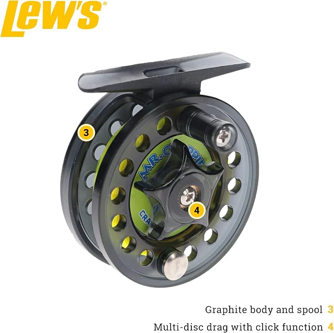 Lew's Crappie Thunder Solo Jigging Reel and Fishing Rod Combo