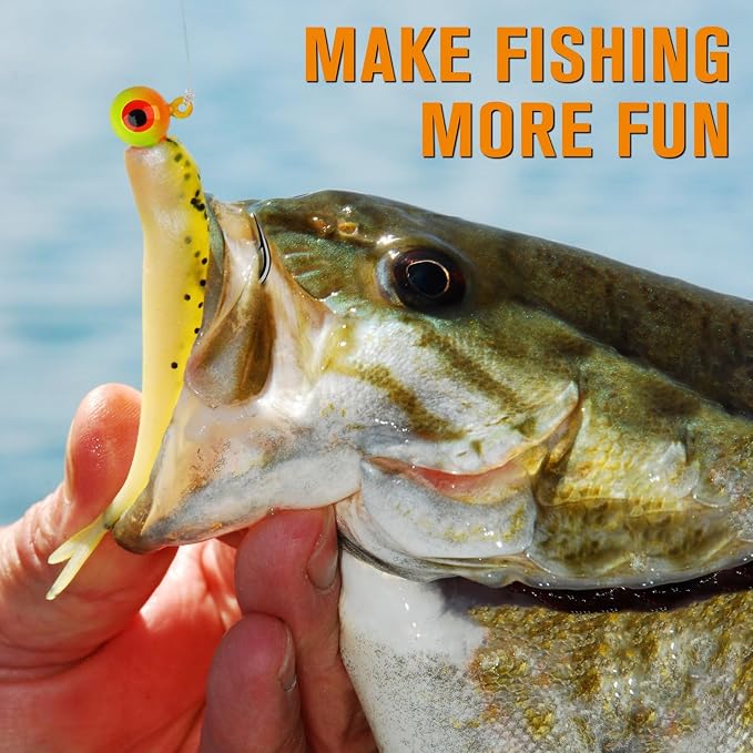 Dovesun Jig Heads for Fishing, Painted Jigheads with 3D Eye Ball Glowing Walleye | Bass | Crappie jigs 1/2oz 3/8oz 1/4oz 1/5oz 1/8oz 1/10oz 1/16oz 1/32oz Fishing Jig Hooks Assortment 15-40pcs